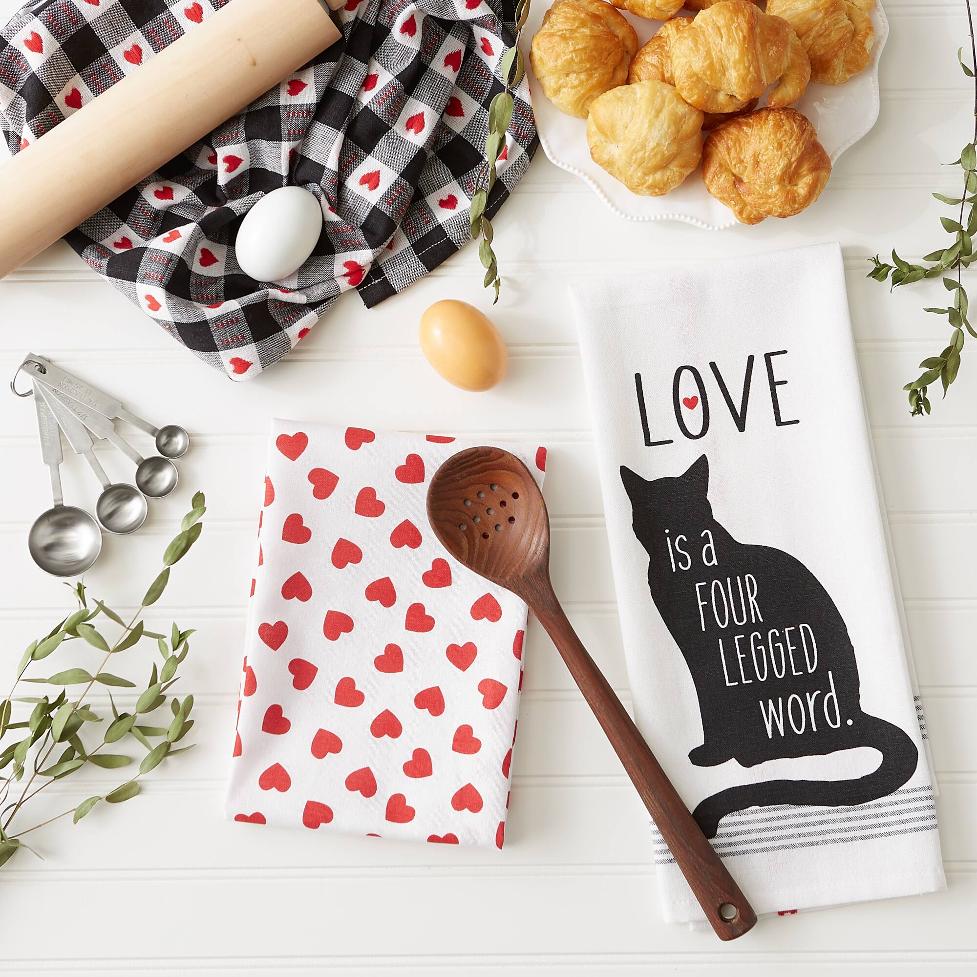 Assorted Cat Love Dishtowel (Set of 3)